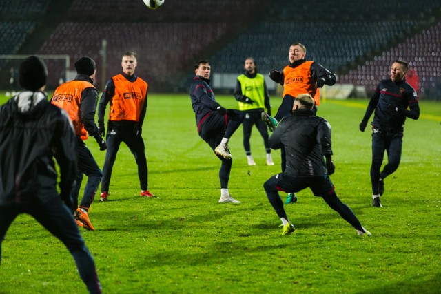 Trening piłkarzy Pogoni Szczecin.