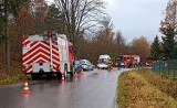 Groźnie wyglądający wypadek osobówki na górskiej drodze pod Limanową