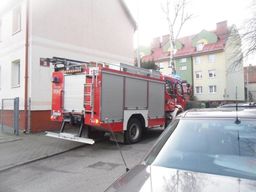 Interwencja straży pożarnej przy ul. Rybackiej w Ustce