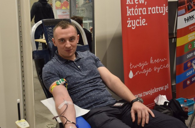 W ostatnią sobotę 15 lutego, podczas akcji w radomskiej Galerii Słonecznej krew oddał między innymi Adrian Kubic.