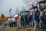 Protest rolników na trasie Gostycyn - Mąkowarsko - Sępólno Krajeńskie [zdjęcia]