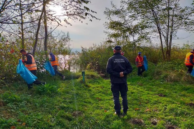 Więźniowie z AŚ w Piotrkowie zebrali w sumie 50 worków śmieci