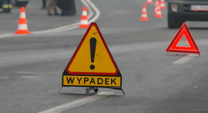 Wypadek w miejscowości Pruśce na drodze z Wągrowca do Rogoźna 