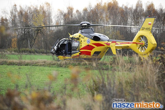 Helikopter Lotniczego Pogotowia Ratunkowego zabrał niedoszłego samobójcę do jednego z wrocławskich szpitali