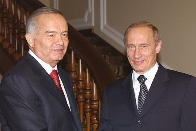 Prezydent Karimov z Władymirem Putinem (http://commons.wikimedia.org/wiki/File:Karimov_and_Putin.jpg)