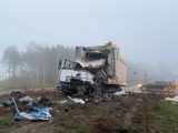 Toruń: Śmiertelny wypadek z udziałem pojazdów ciężarowych [zdjęcia]
