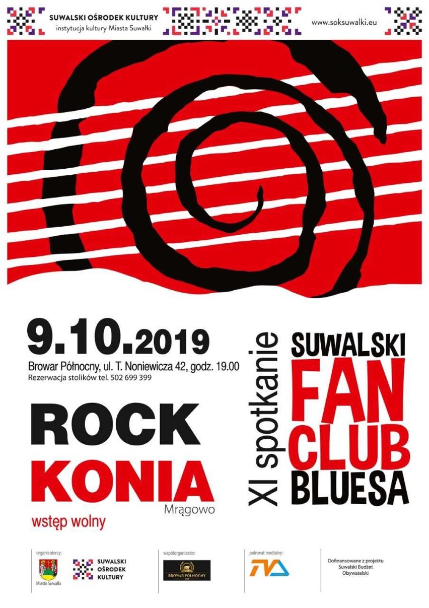 koncert zespołu Rock Konia 
Środa, 9.10.2019, godz. 19:00...