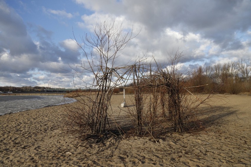 Wiklinowa kopuła wierzbowa stanęła na praskiej plaży w 2015...