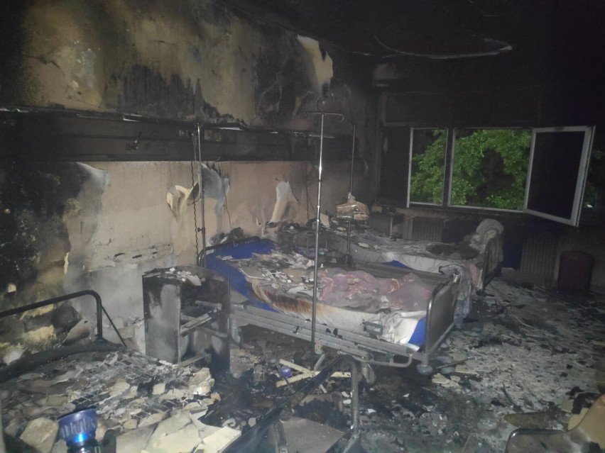 Pożar wybuchł w szpitalu w Bytomiu
