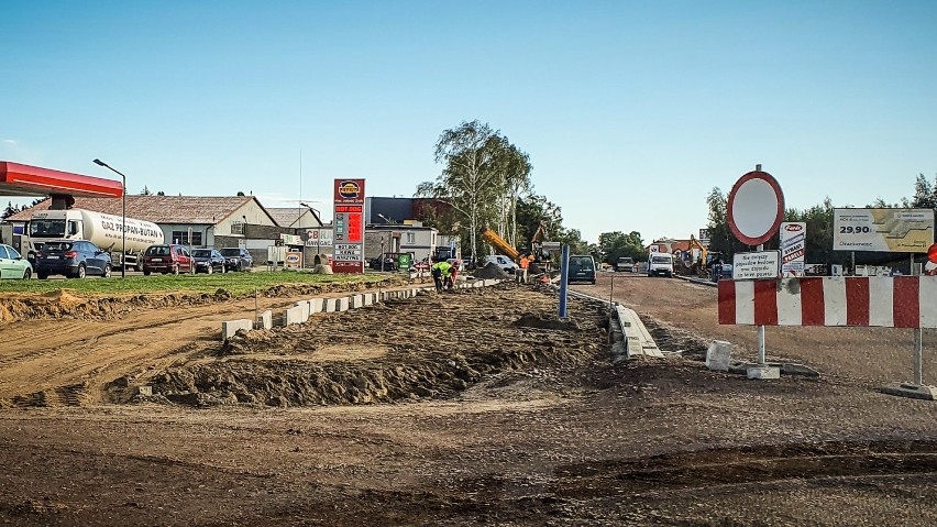 Remont ulicy Szybowników w Lesznie, paździenik 2020