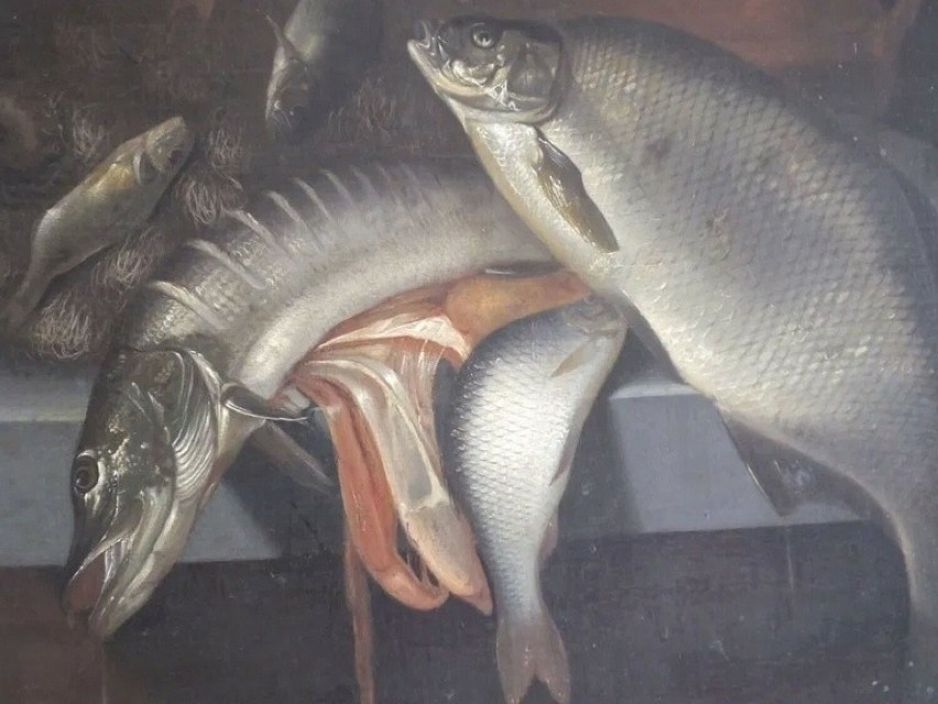 Obraz muzealny Jacob Gillig - Martwa natura z rybami XVII w....