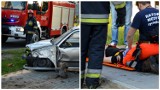 Wypadek na skrzyżowaniu ulic Kaliska - Zbiegniewskiej we Włocławku. 21-latka trafiła do szpitala 