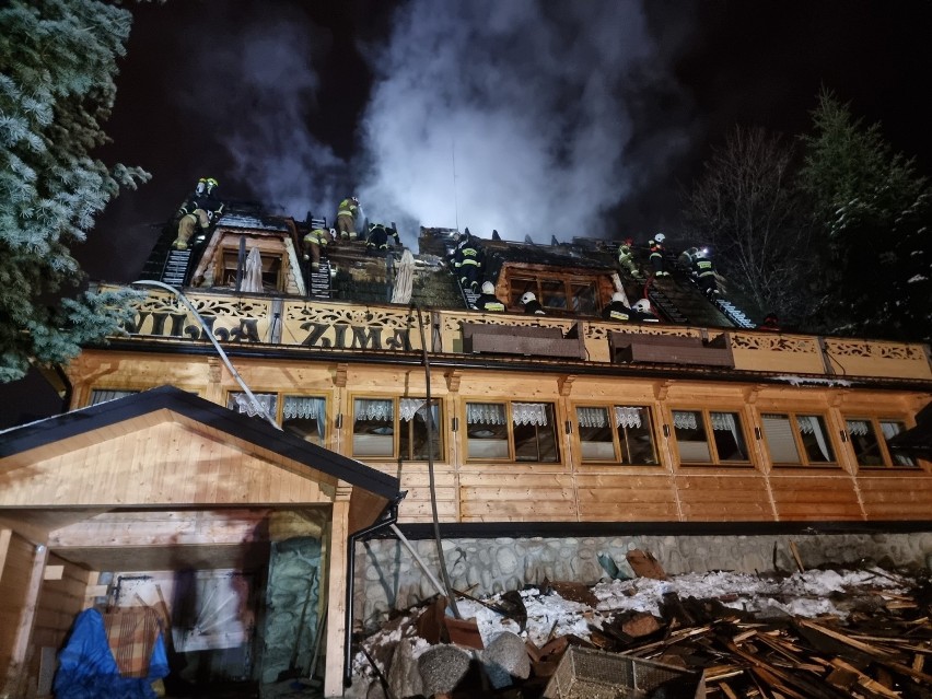 Skutki pożaru w Bukowinie Tatrzańskiej