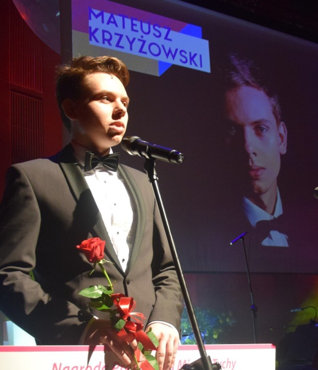 Mateusz Krzyżowski podczas Tyskiej Gali Kultury 2019