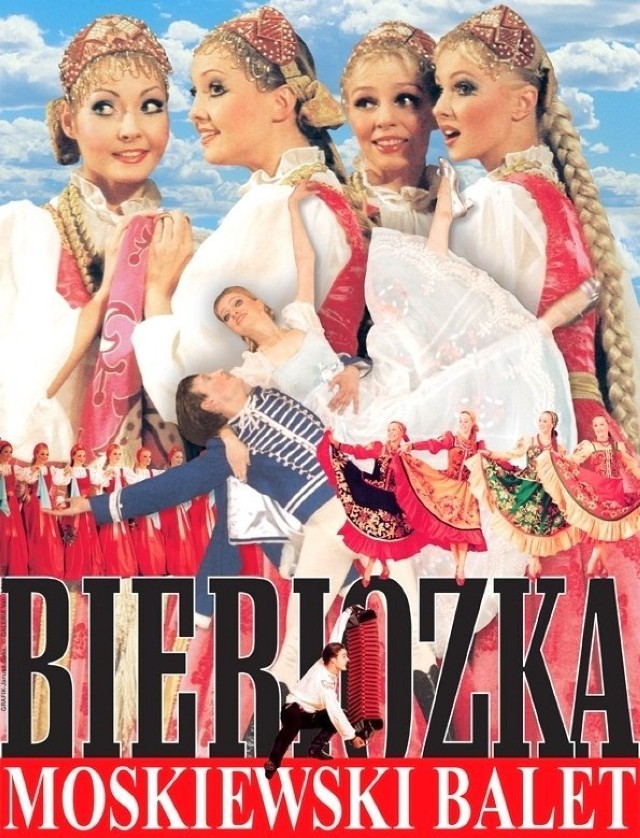 Plakat reklamujący koncerty Bieriozki