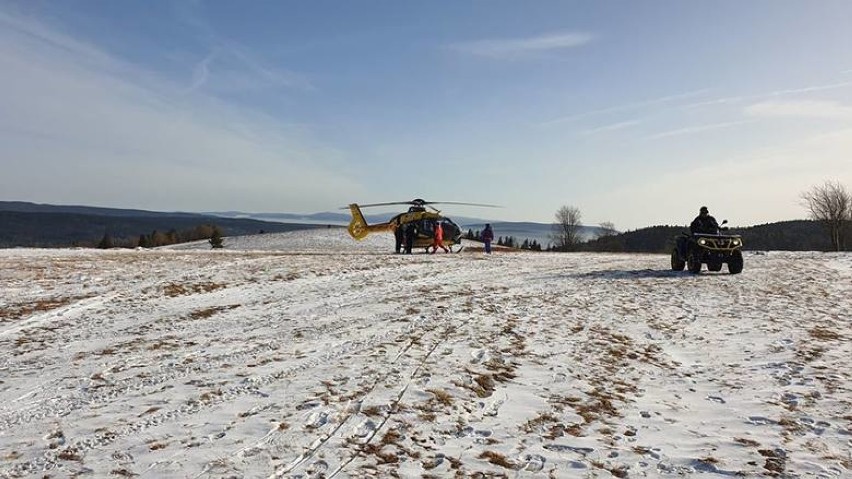 Wypadek na stoku w Zieleńcu. Potrzebna była pomoc LPR 