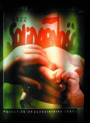Plakat reklamujący XIV zjazd NSZZ ,,Solidarność&amp;#8217;&amp;#8217;