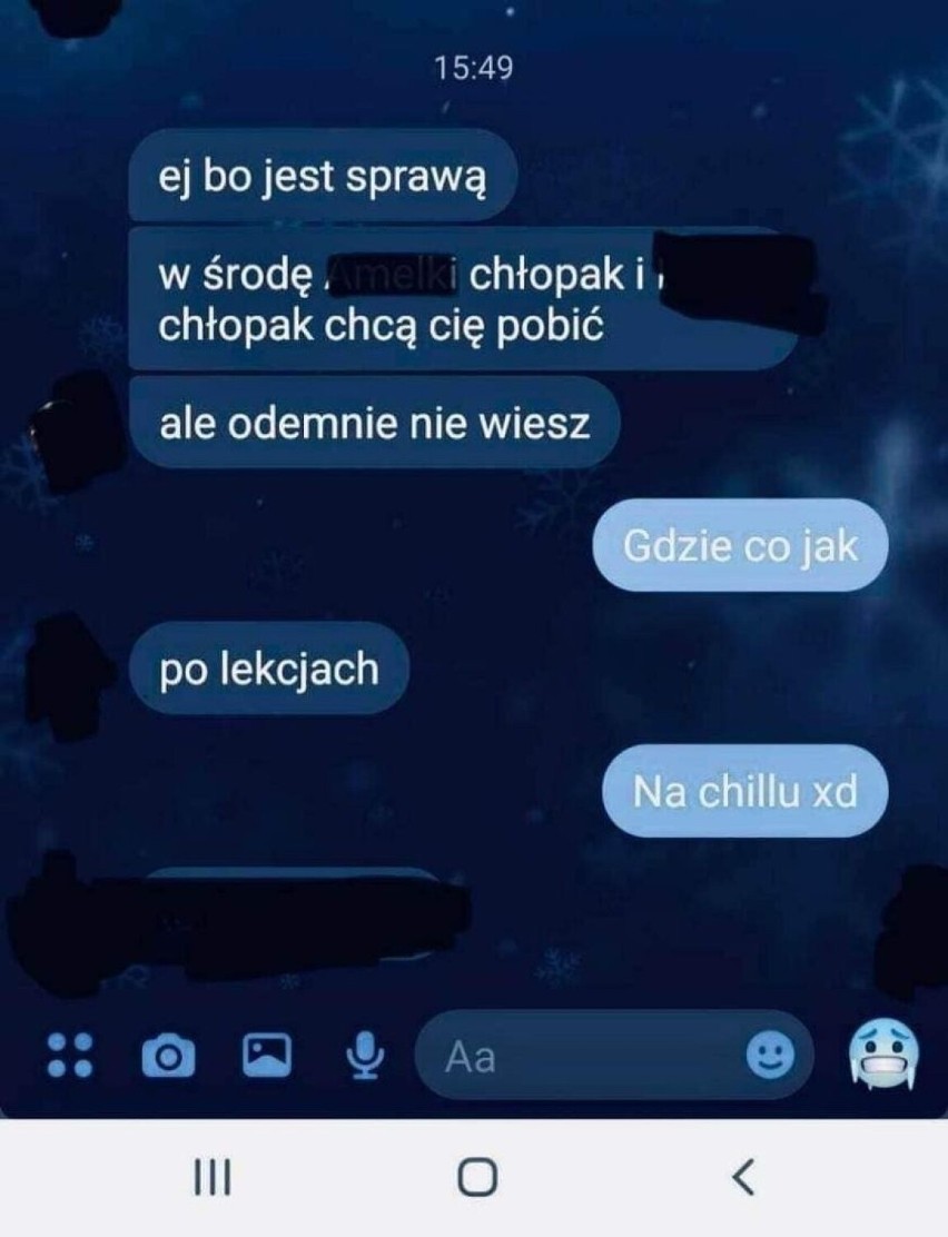 Ostrzeżenie dla jednego z nastolatków