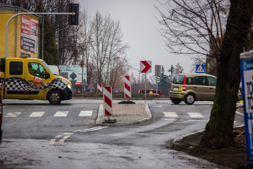 Rondo na ul. Grota Roweckiego w Sosnowcu