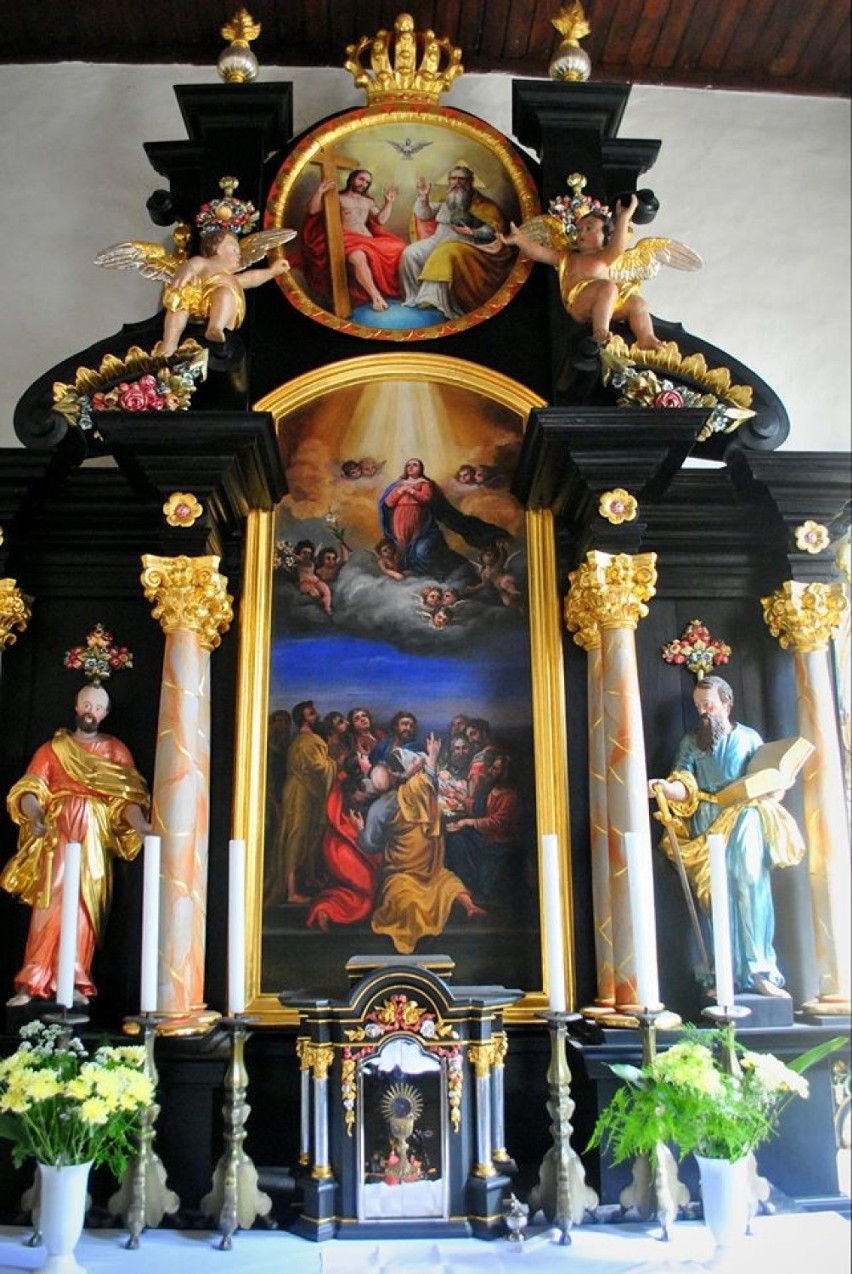 Gm. Miłoradz. Obejrzyj mszę św. w wielkanocny poniedziałek z kościoła Matki Bożej Wniebowzięcia w Kończewicach