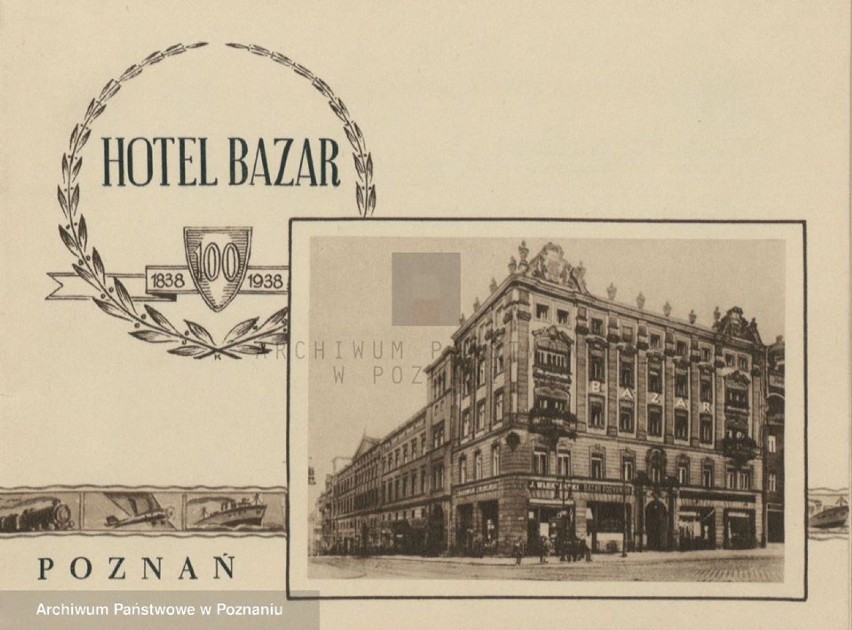 Hotel Bazar - folder reklamowy z 1938 r. (ze zbiorów...