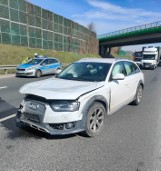 Wypadek na obwodnicy Krakowa. Dwa samochody zderzyły się między węzłami Modlniczka i Balice I