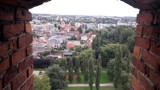 Brodnica. Widok z wieży brodnickiego zamku. Panorama Brodnicy - zdjęcia