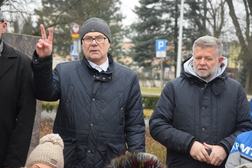 Starosta Marek Kieler (z lewej) już w dniu rosyjskiej...