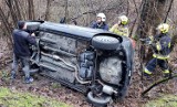 Polany. Wypadek samochodu osobowego wygladał bardzo groźnie