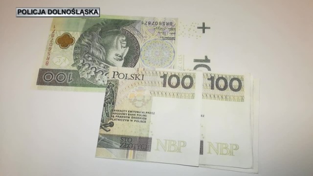 Fałszywe banknoty 100-złotowe.