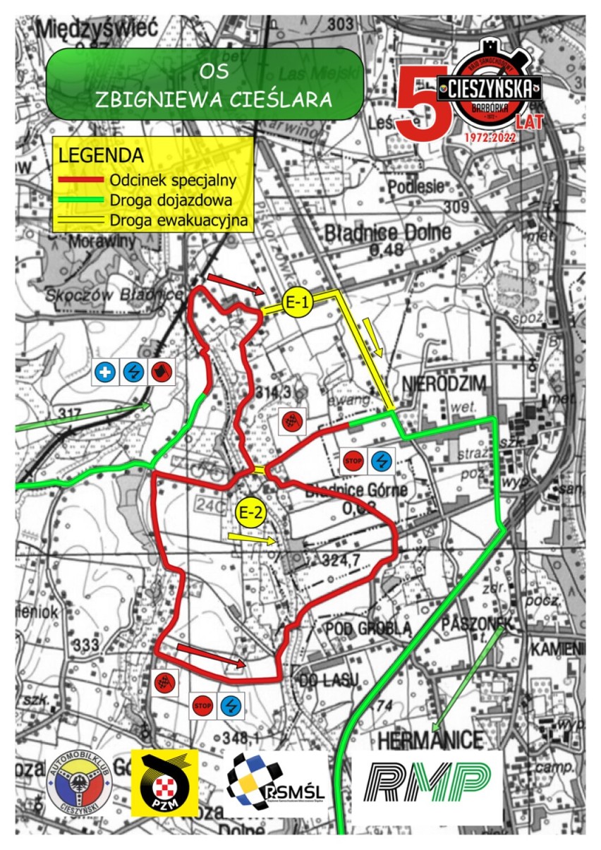 46. Cieszyńska Barbórka, mapa
