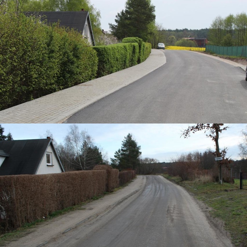 W Zarębie, na bazie gruntowej drogi powstała nowa, asfaltowa...
