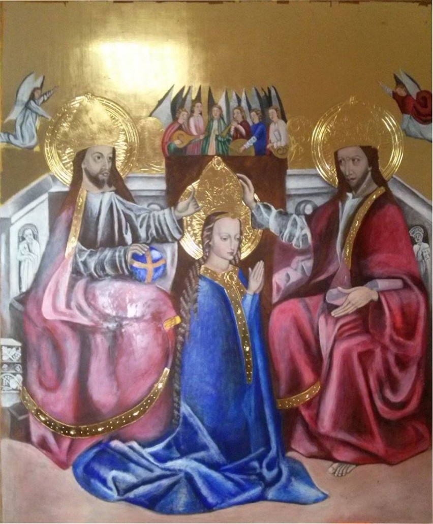 "Koronacja Matki Bożej", obraz późnogotycki