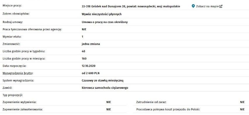 Oferta pracy: KIEROWCA SAMOCHODU ASENIZACYJNEGO
Numer: S t P...