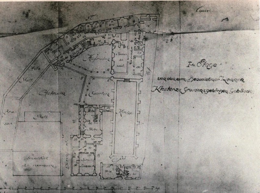 106. Plan klasztoru benedyktynek z 1836 r.