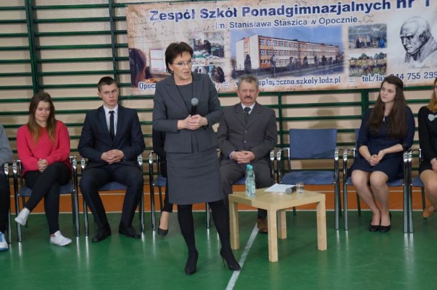 Premier Ewa Kopacz w ZSP nr 1 w Opocznie