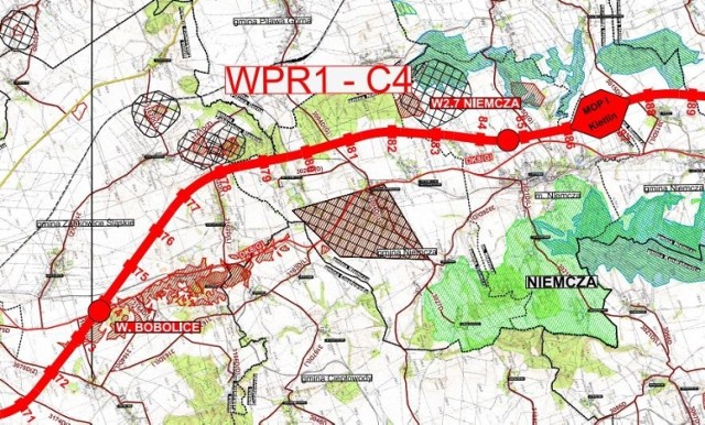 W ramach inwestycji na nowej trasie S8 na tym odcinku zaplanowano budowę dwóch węzłów drogowych:

- Ząbkowice Śląskie Północ (dawny węzeł Bobolice), który połączy S8 z obecną DK8 oraz drogą powiatową nr 3165D, 
- Niemcza, który połączy S8 z obecną DK8.