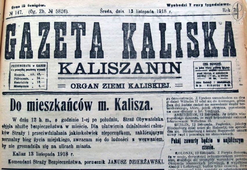 Odezwa do mieszkańców Kalisza