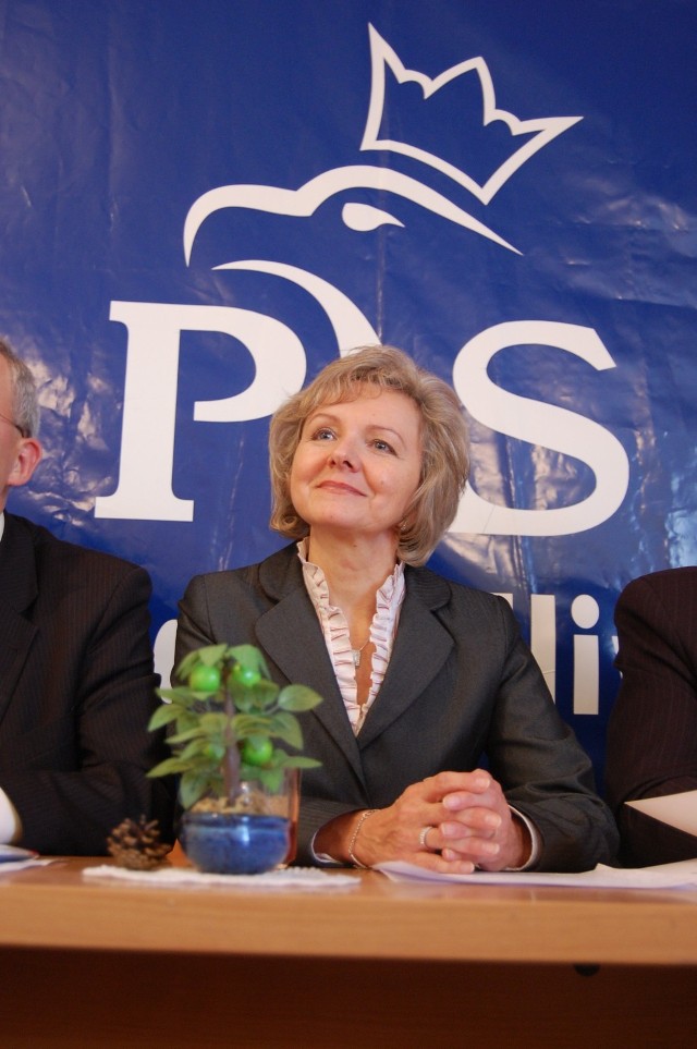 Barbara Kamińska podczas konferencji prasowej