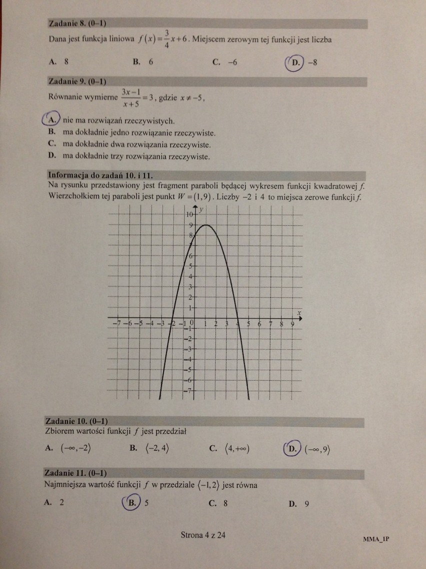 Matura 2016 MATEMATYKA podstawowa (mamy KLUCZ ODPOWIEDZI +...