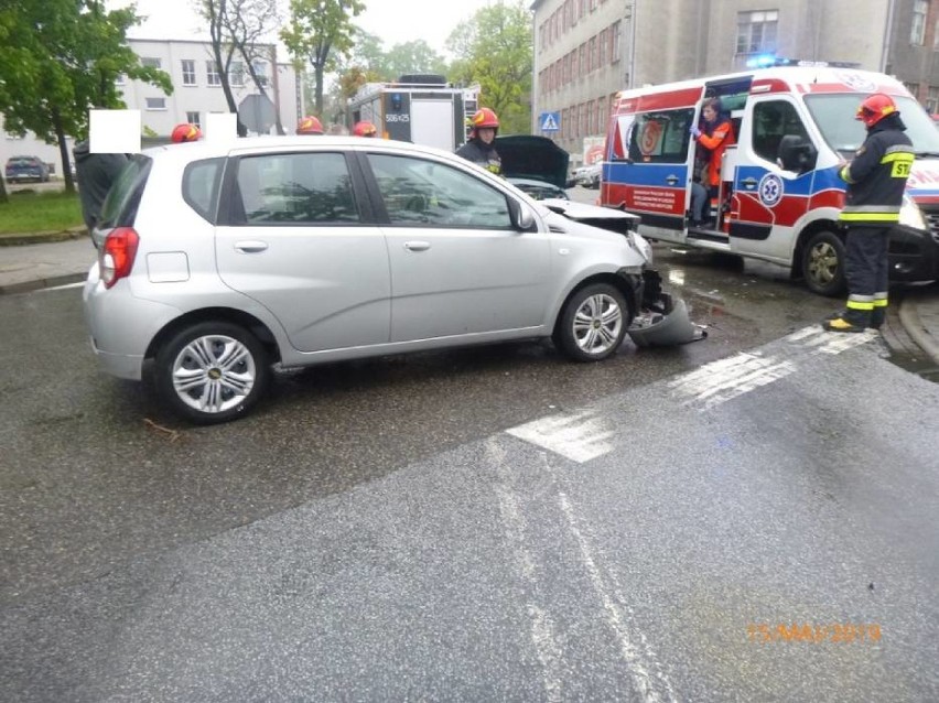 Wypadek na ul. Żwirki i Wigury/Sobieskiego 15.05.2019.