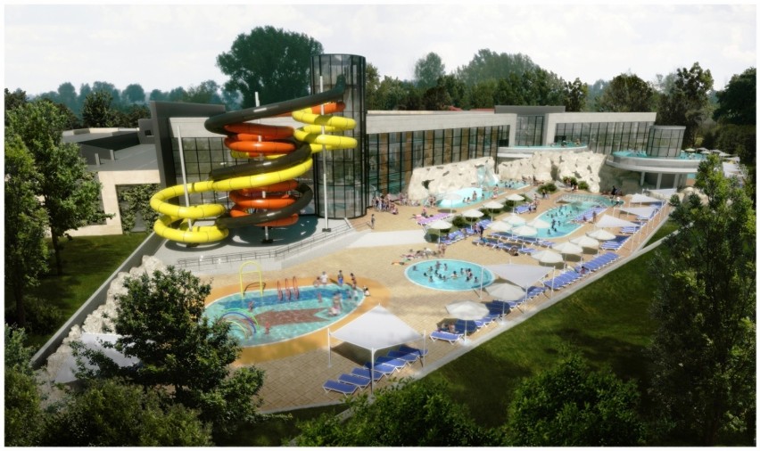 Termy Łódź - wizualizacja kompleksu basenów