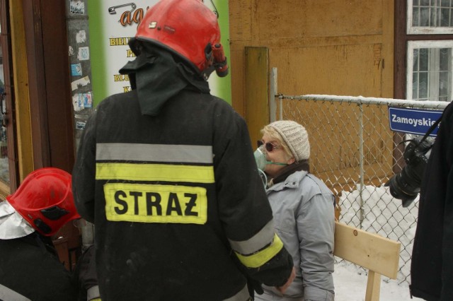 Pożar baru mlecznego przy ul. Zamoyskiego w Zakopanem - 10 luty 2015 r.
