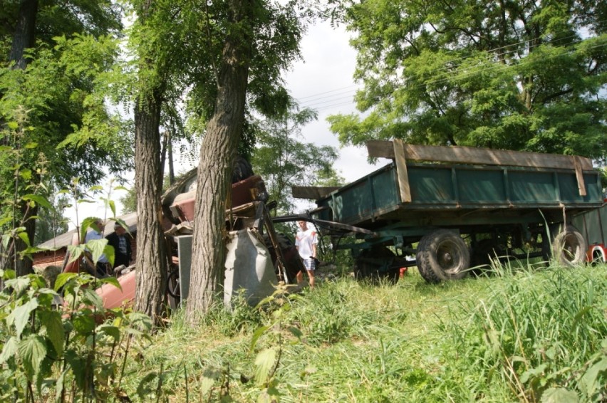 Wypadek w Nowej Wojskiej w gminie Rawa Maz.