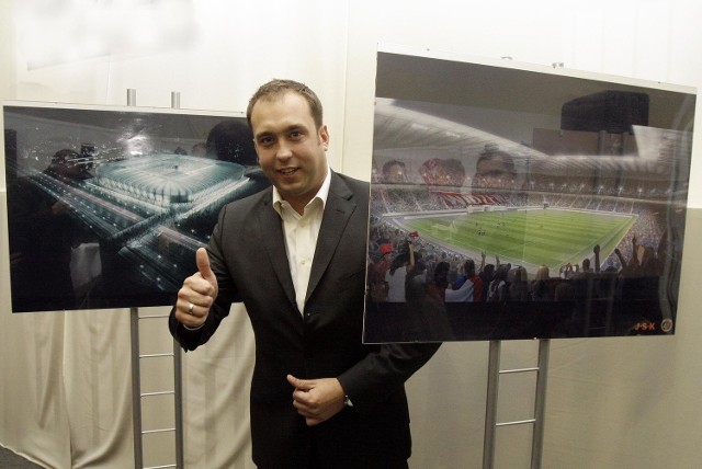 Wizualizację stadionu Widzewa zaprezentował prezes Marcin Animucki.