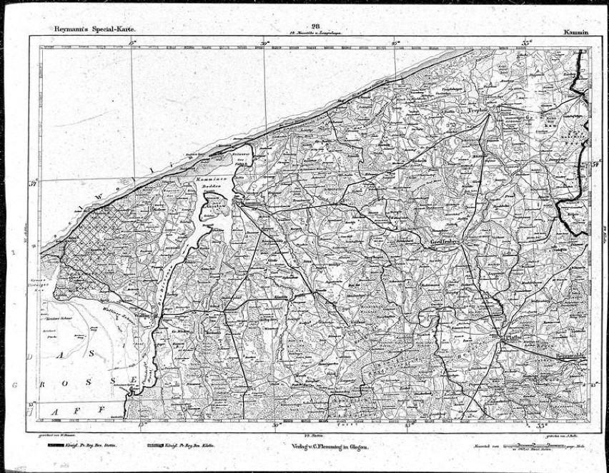 Województwo zachodniopomorskie na superdokładnych mapach Reymanna z XIX wieku