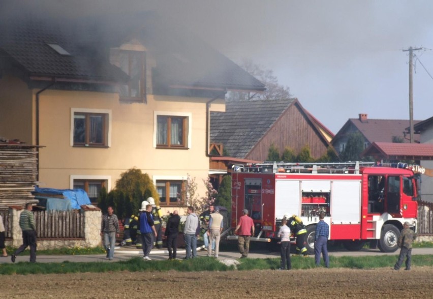 Pożar w Bielanach, dom udało się uratować