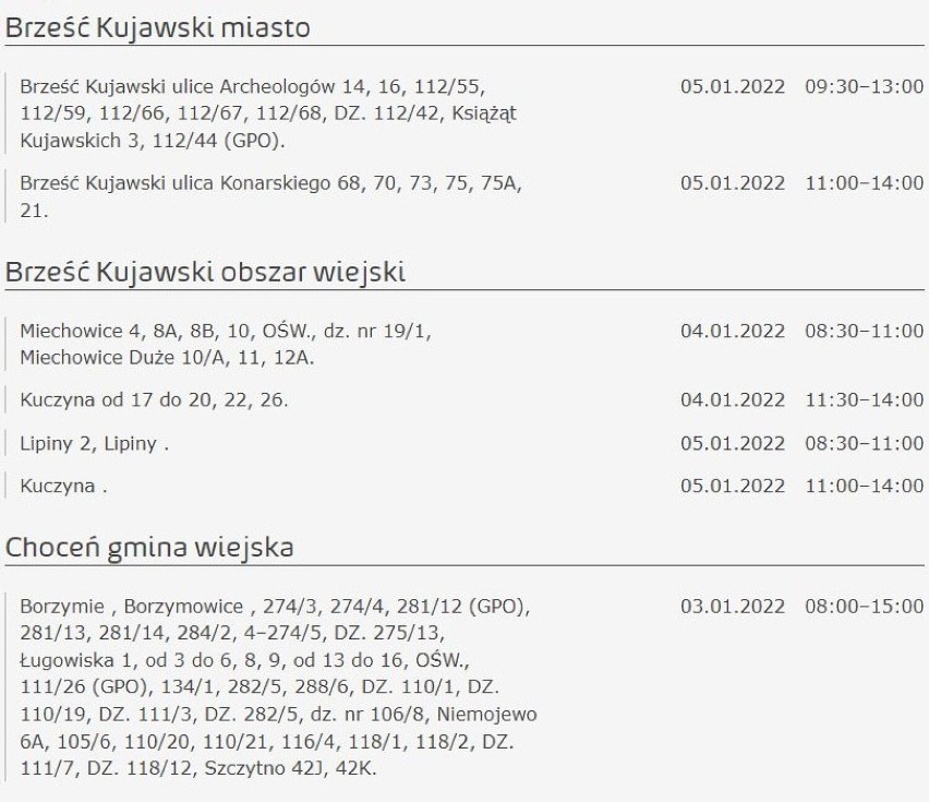 Wyłączenia prądu w Kujawsko-Pomorskiem. Wiemy gdzie i kiedy [miasta, gminy - styczeń 2022]