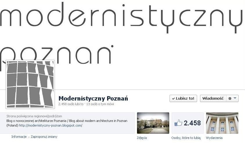 Poznań na Facebooku - Modernistyczny Poznań