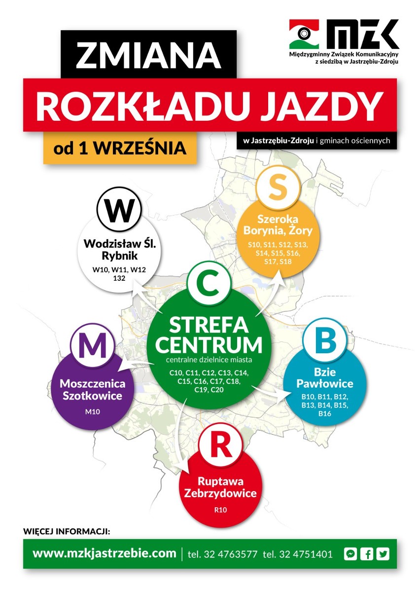 MZK Jastrzębie: od 1 września nowy rozkład, cennik i...